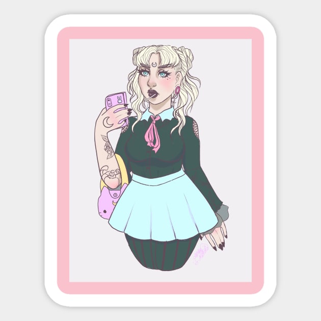 Pastel Goth Sailor moon! Sticker by TheLovelyHero